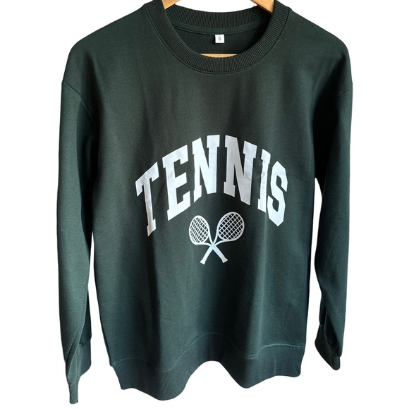 NWOT. Tennis sweatshirt size Small. Dark green. - Picture 5 of 5